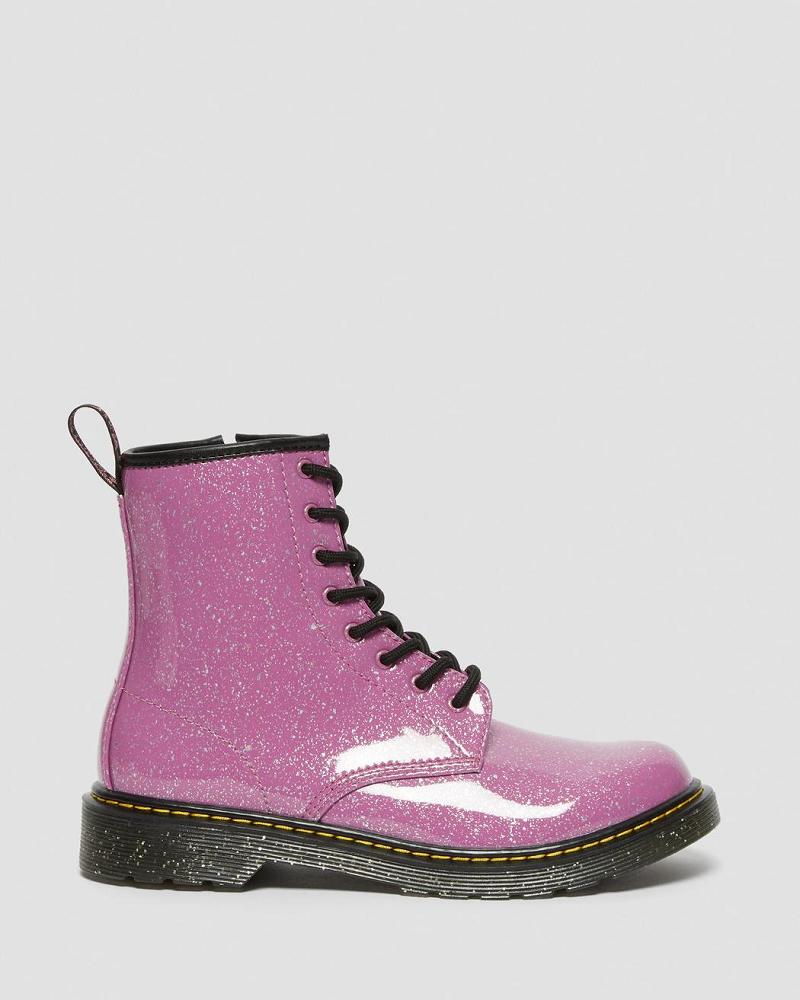 Dr Martens Youth 1460 Glitter Snørestøvler Børn Lyserød | DK 708UZG